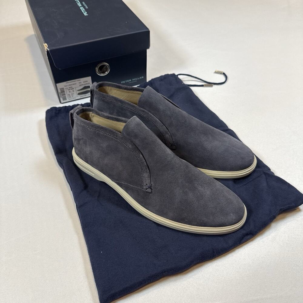 Peter Millar Men's Excursionist Chukka Slip On Shoes Size 9 New In Box MSRP $298